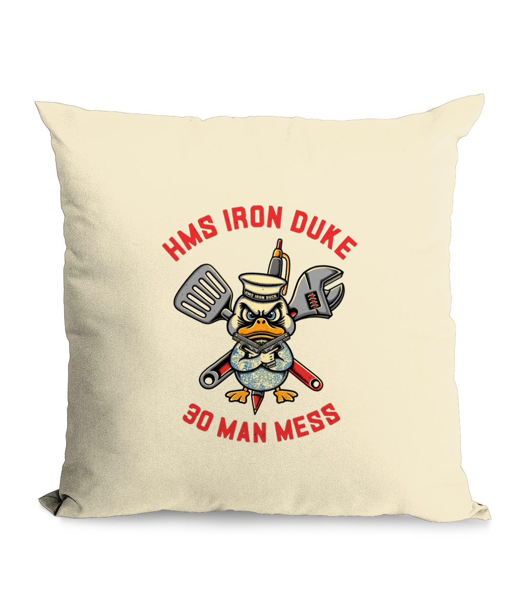 Iron Duck's 30 Man Mess' Natural Throw Cushion