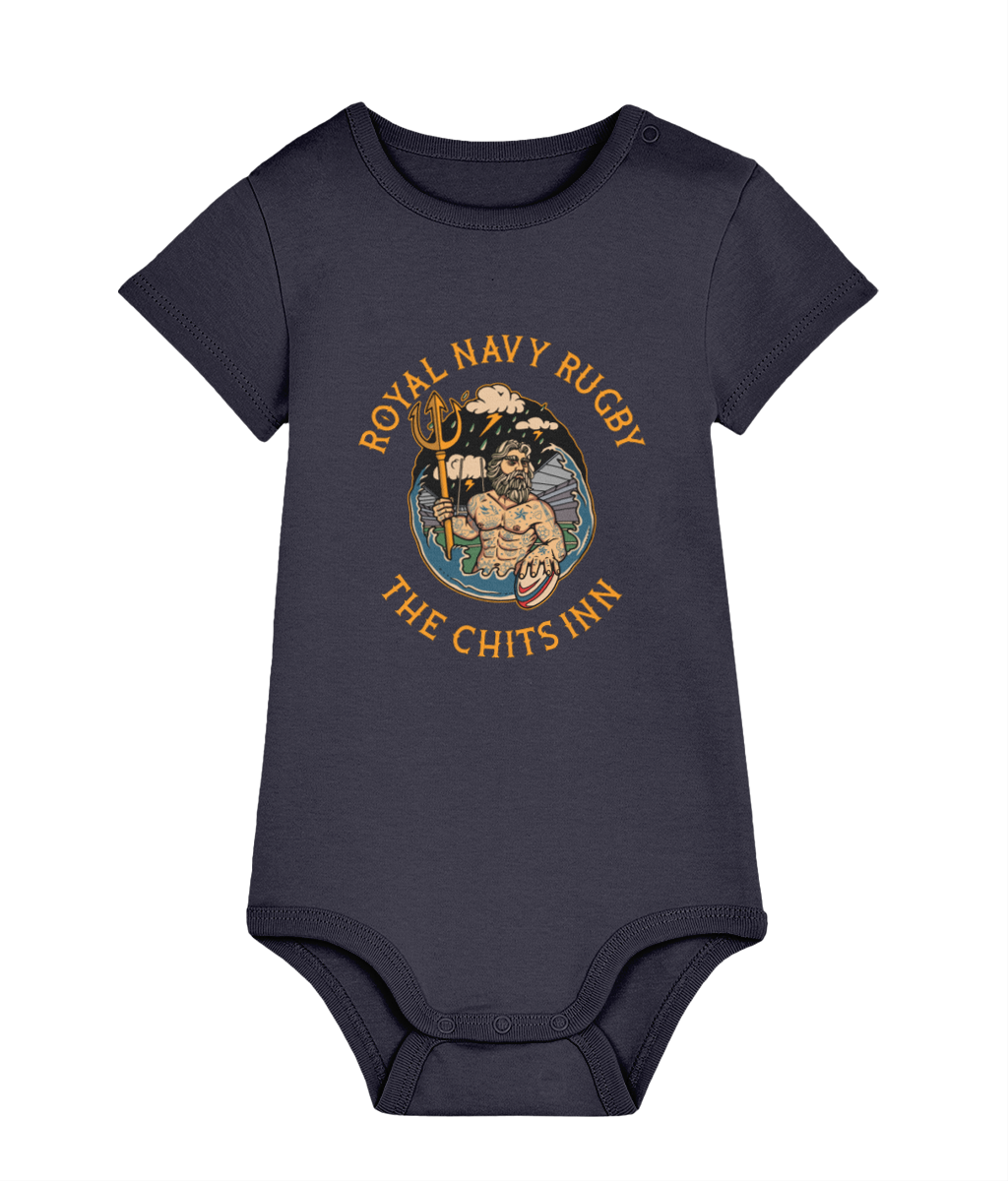 Royal Navy Rugby Supporters Baby Bodysuit: Perfect for Little Sailors