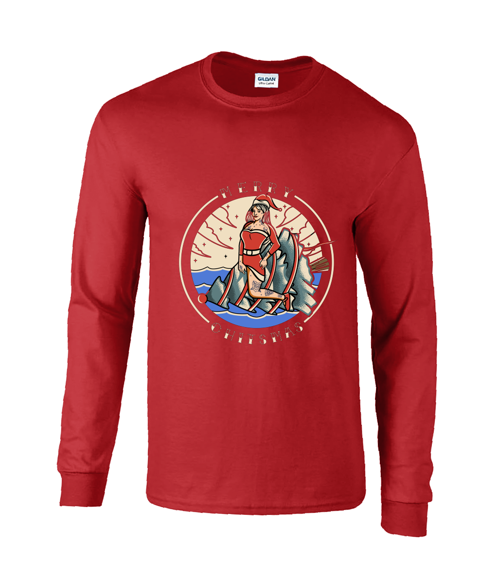 Festive Tree-Riding Long Sleeved Tee