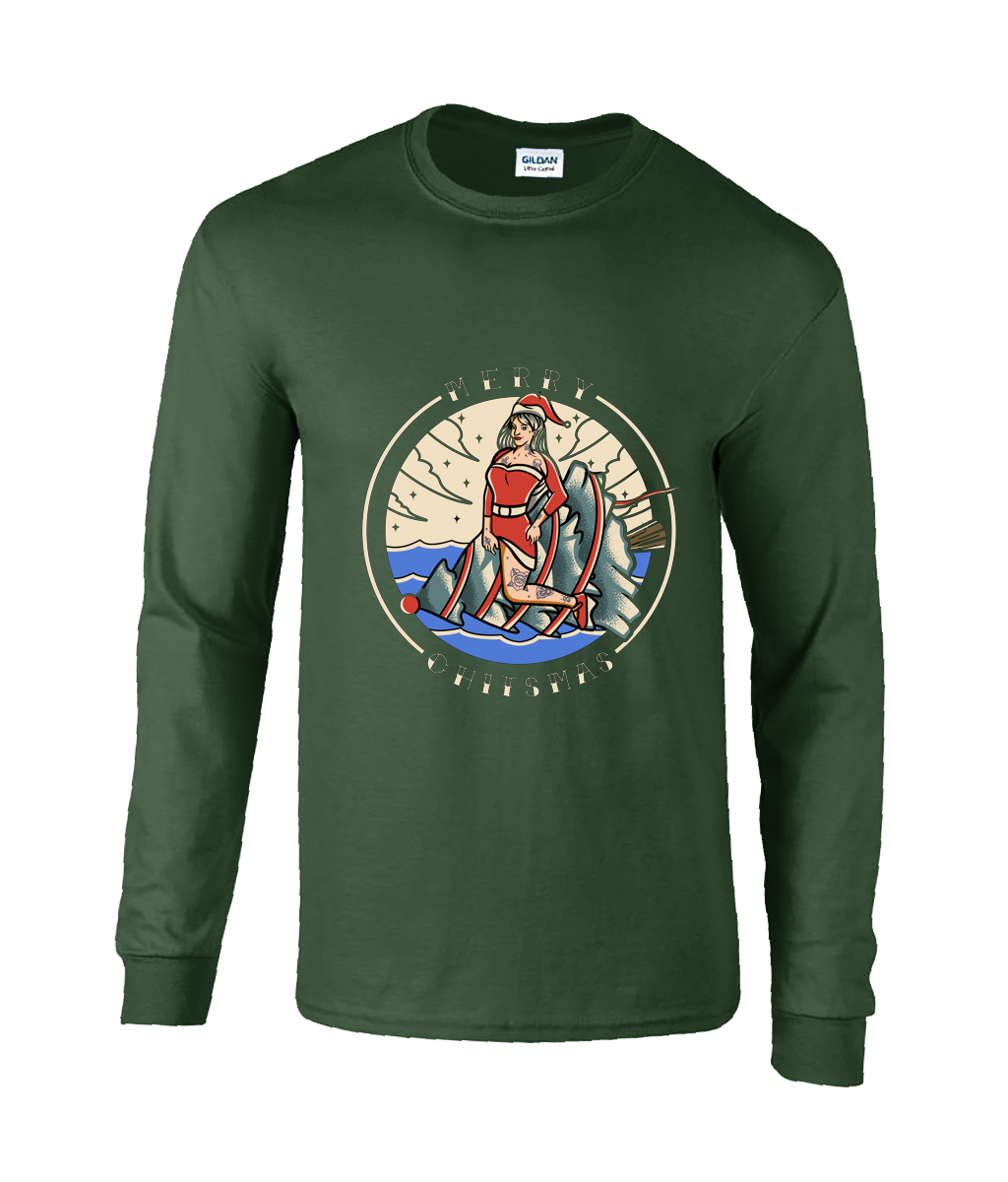 Festive Tree-Riding Long Sleeved Tee